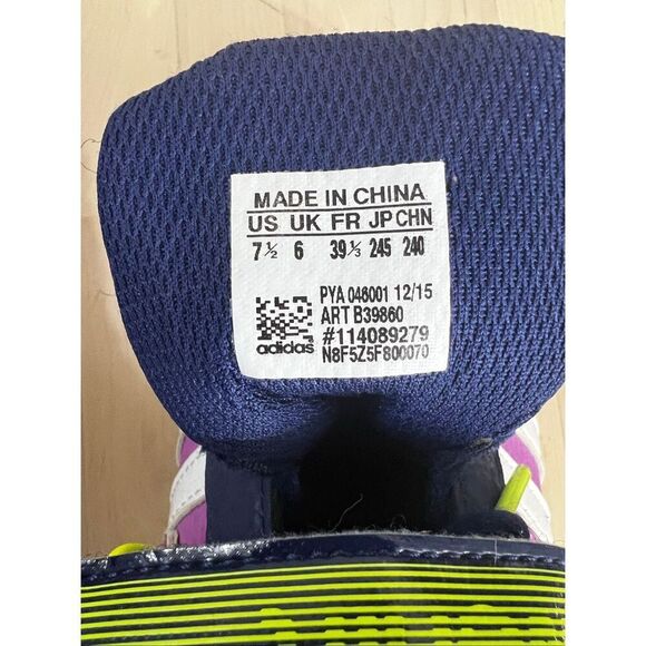 Adidas Powerlift 2.0 Women Shoes Trainers Size 7.5 Purple Pink B39860 Training - Picture 9 of 12